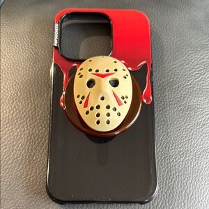PopSockets O Negative Apple iPhone 14 Pro Case with Jason Voorhees PopSocket